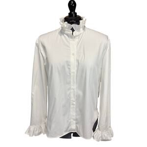 Sézane Erine Blouse White NWT Size 2 Feminine Parisian Top